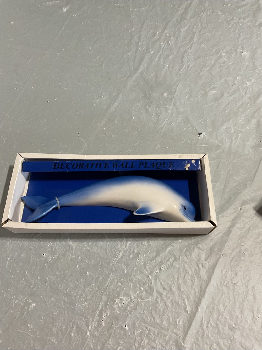 Decorative Dolphin Wall Plaque - Blue and White